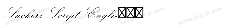 Sackers Script Engli字体转换